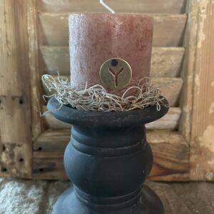 Rustic Candle Bric Ø7xH7