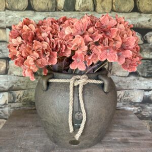 Vase Grandeur with rope Majestic Brown Ø30xH26