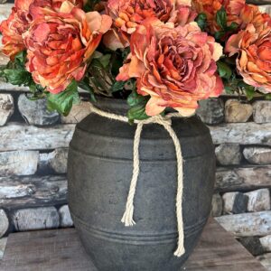 Planter Allure Majestic Brown with rope Ø33xH41