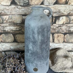 Bottle Basic with One Ear Stone Black Ø19xH46