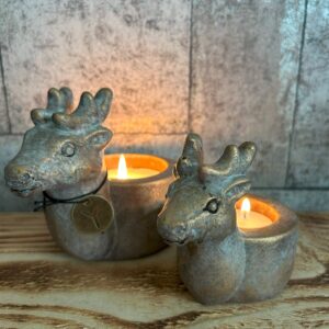 Set of 2 Tealightholder Reindeer Jewel