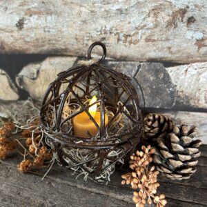 Decoratieve ijzeren gevlochten bal Ø11cm