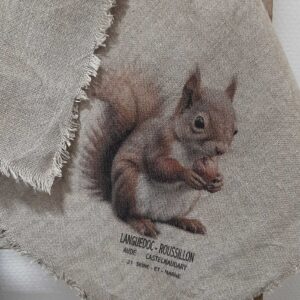Gekleurde Shabby doek Eekhoorn