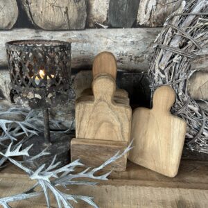 Set van 6 houten onderzetters