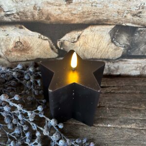 Ster Kaars LED Zwart Small
