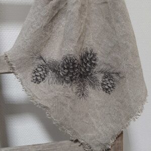 Shabby doek Dennenappels