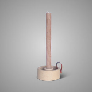 Dinnercandleholder Leather Rope Majestic Taupe
