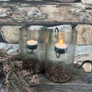 Bubbel windlicht Ø10xH15,5cm