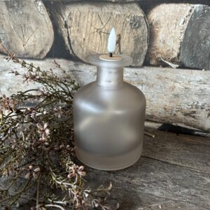 Fles met kurk LED grijs Ø8xH11