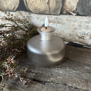 Fles met kurk LED grijs Ø9xH7,5