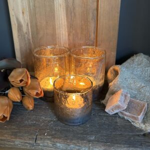 Theelichthouder bruin Ø8xH7