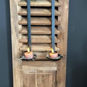 Metalen hanglepel zwart groot