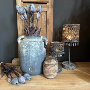 Kunst tulpen grijs 47cm