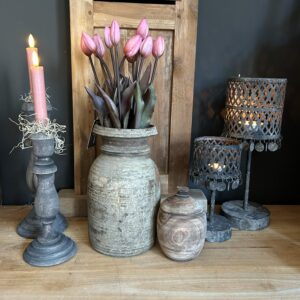 Kunst tulpen roze in knop 42cm