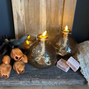 Vaas LED flame bruin