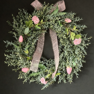 Kunst voorjaarskrans roze