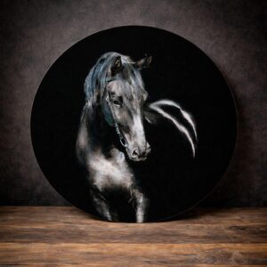 Glasplaat Paard Ø30cm