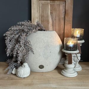 Planter Oval Moon Majestic Taupe 28x17x25