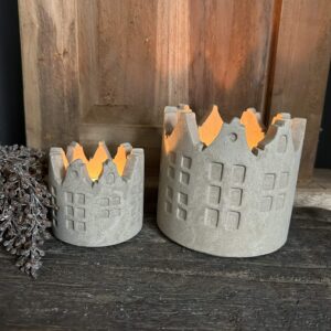 Set of 2 Tealightholders Canalhouse Majestic Taupe