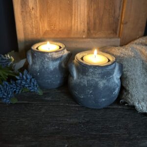 Tealight Coulongne Ancient Clay Ø9xH7