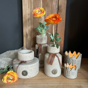 Set of 3 Bottles Leather Rope Majestic Taupe