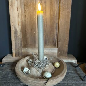 Houten kandelaar rond