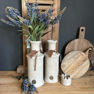 Bottle with Neck Majestic Taupe Ø13xH31