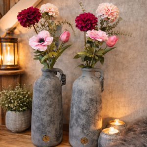 Kruik Stone Black inclusief boeket