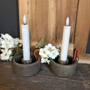 Dinnercandleholder Leather Rope Majestic Brown