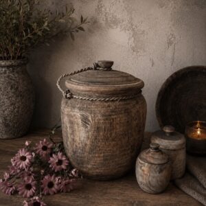 Houten Pot met Touw