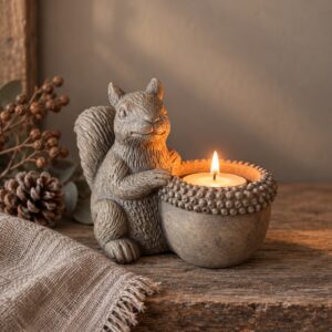 Tealightcup Squirrell Majestic Brown Ø18xH13