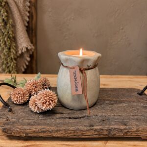 Bagsac Candlecup with Rope Majestic Taupe Ø11xH13