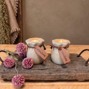 Bagsac Candlecup with Rope Majestic Taupe Ø8xH10